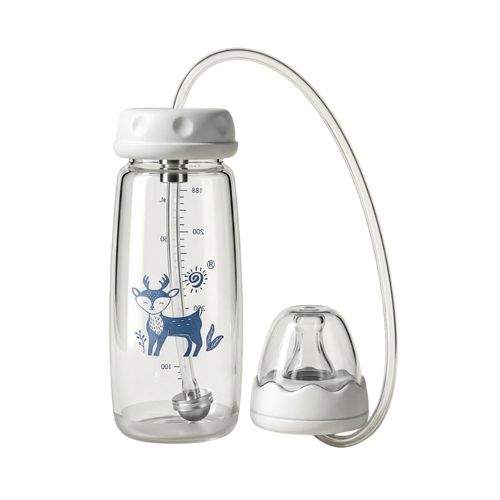 Lümmelino Baby Flaschen-Set Anti-Kolik Silikon Löffelsauger 240ml