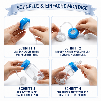 Lümmelino Baby Flaschen-Set Anti-Kolik Silikon Löffelsauger 240ml